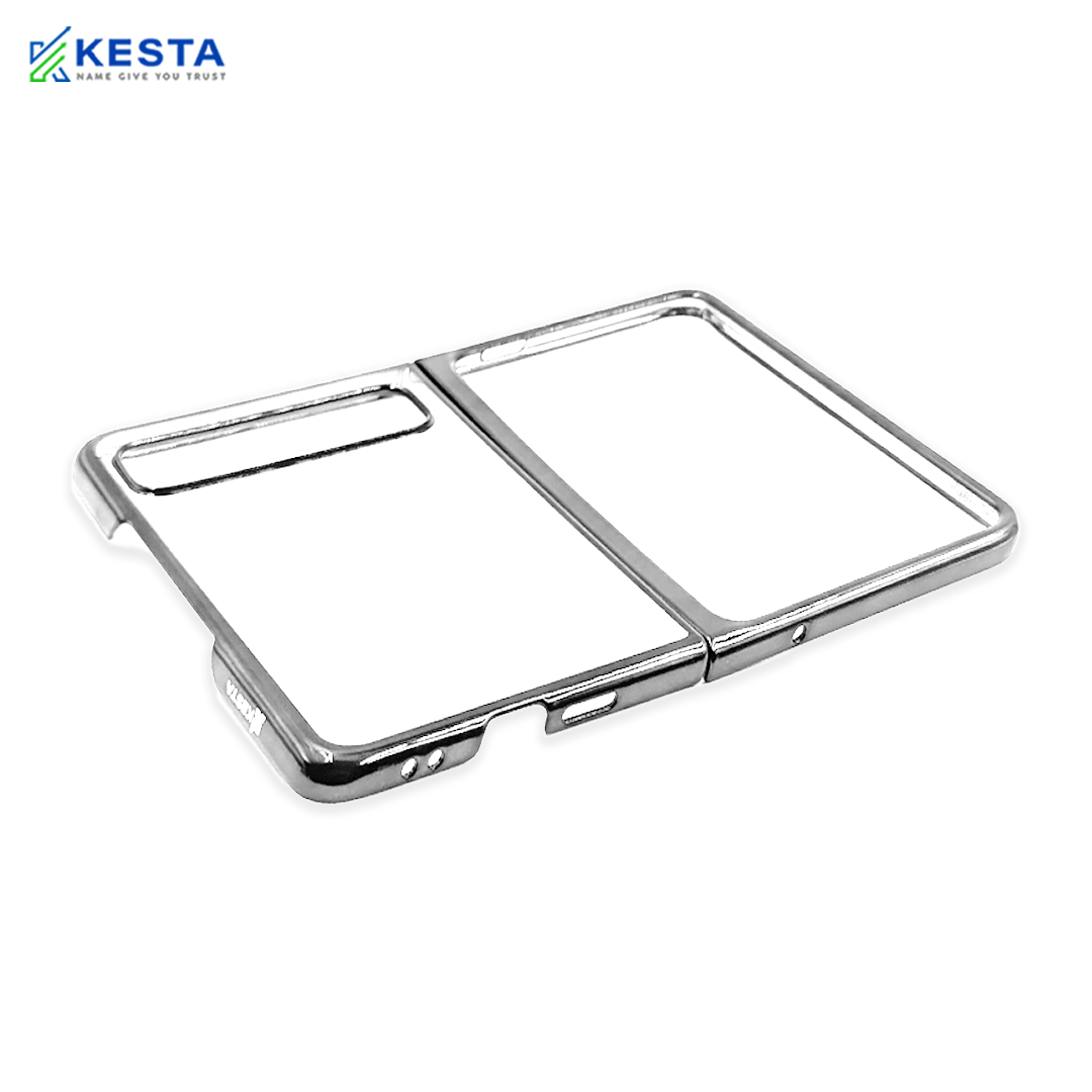 Google Pixel Fold Cover - Noble Silver Transparent Case (Powerfull Protection)